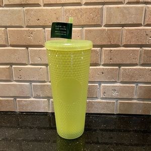 Starbucks Glow In The Dark Lemongrass Studded Bling Tumbler Venti 24oz 2022